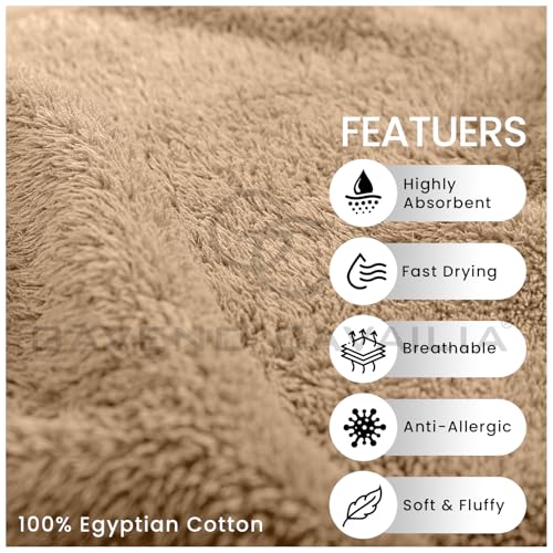 GC GAVENO CAVAILIA 8 Piece Towel Bale Set, Quick Dry Highly Absorbent Cotton Towel Sets Bathroom, Natural Towels Sets 450 GSM, 4x Face Towel 2x Hand Towels 2x Bath Towels - Cosy Home Interiors GC GAVENO CAVAILIA 8 Piece Towel Bale Set, Quick Dry Highly Absorbent Cotton Towel Sets Bathroom, Natural Towels Sets 450 GSM, 4x Face Towel 2x Hand Towels 2x Bath Towels - Image 4