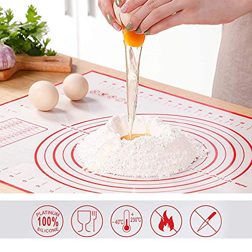 Pastry mats for rolling dough，silicone baking mats，mat for bakingpizza mat，pie rolling mat，pastry mat for rolling dough pastry mat with measurementoven liner pie crust pad non-stick baking mat