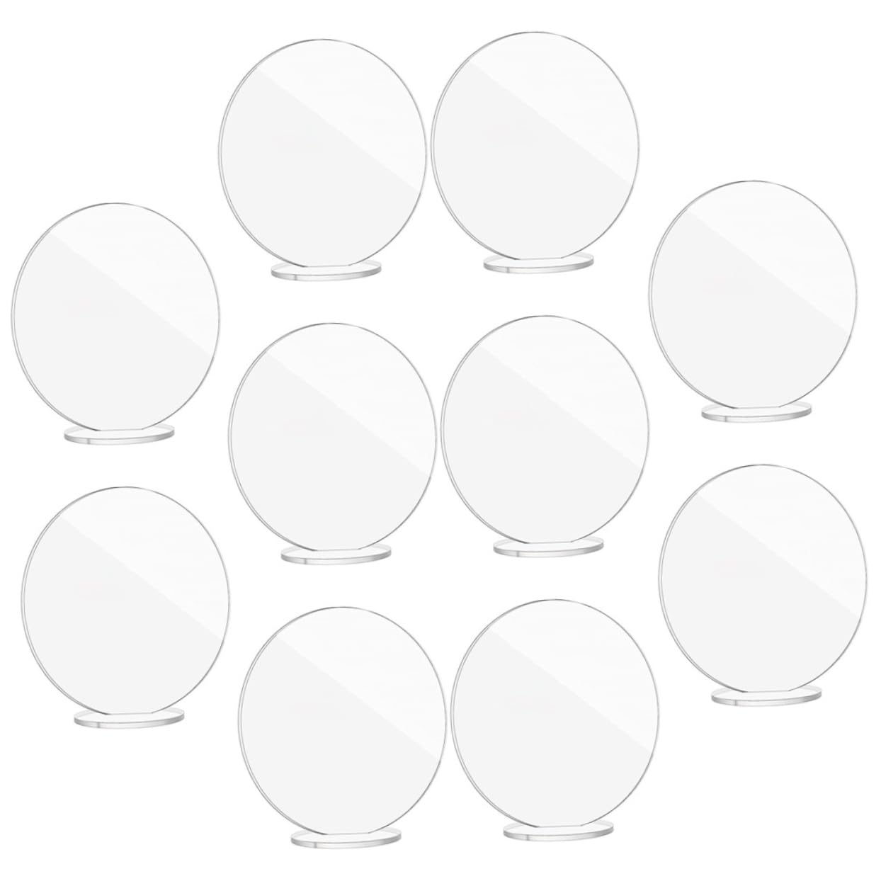 Alipis 10Pcs Acrylic Table Place Cards for Weddings and Events Blank Name Signs for Table Settings and Smooth Surface for Parties and Banquets