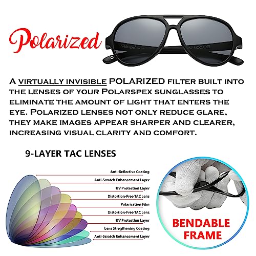 Polarspex Kids Sunglasses - Polarized Aviator Sunglasses For Kids - Bendable Toddler Sunglasses For Boys &Girls, Age 2-8 #TOP2