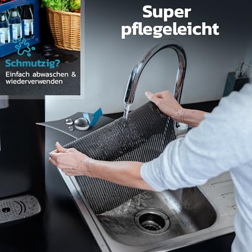 TRIBURG Universal Antirutschmatte 120x100cm Zuschneidbar und Abwaschbar - Kofferraummatte | Teppich Antirutschunterlage | Schubladen Matte | Kofferraum Schutzmatte | Antirutschmatte für Teppich