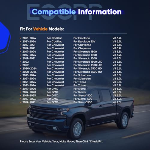 Image of ECCPP AC Compressor for Chevrolet Silverado 1500 Suburban Tahoe 4.3L 5.3L 6.2L 2019-2023 | 2019-2025 for GMC for Sierra 1500 4.3L 5.3L 6.2L AC Compressor with Clutch Rapid Cooling