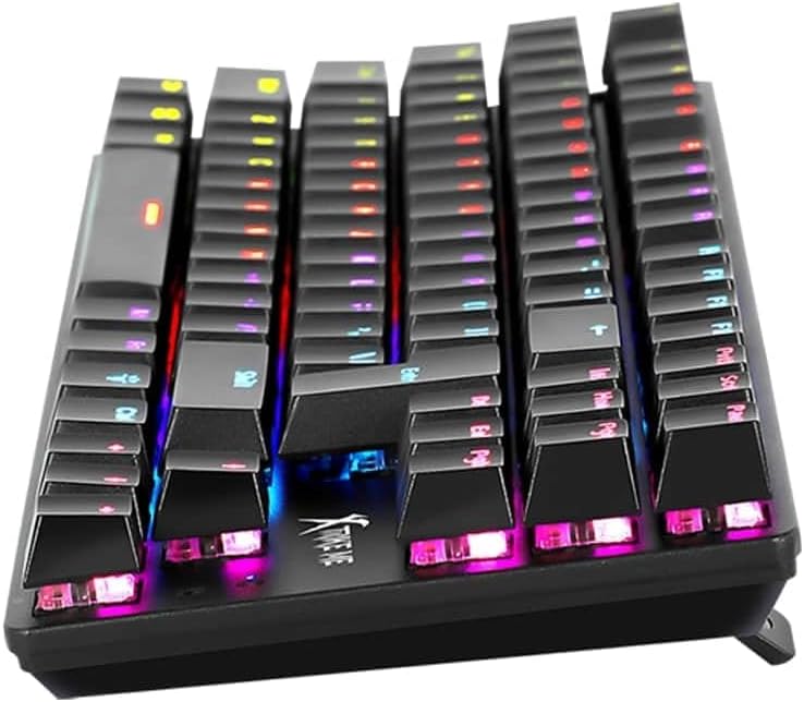 Side view of XTRIKE ME GK986 mechanical keyboard showing keycap profile