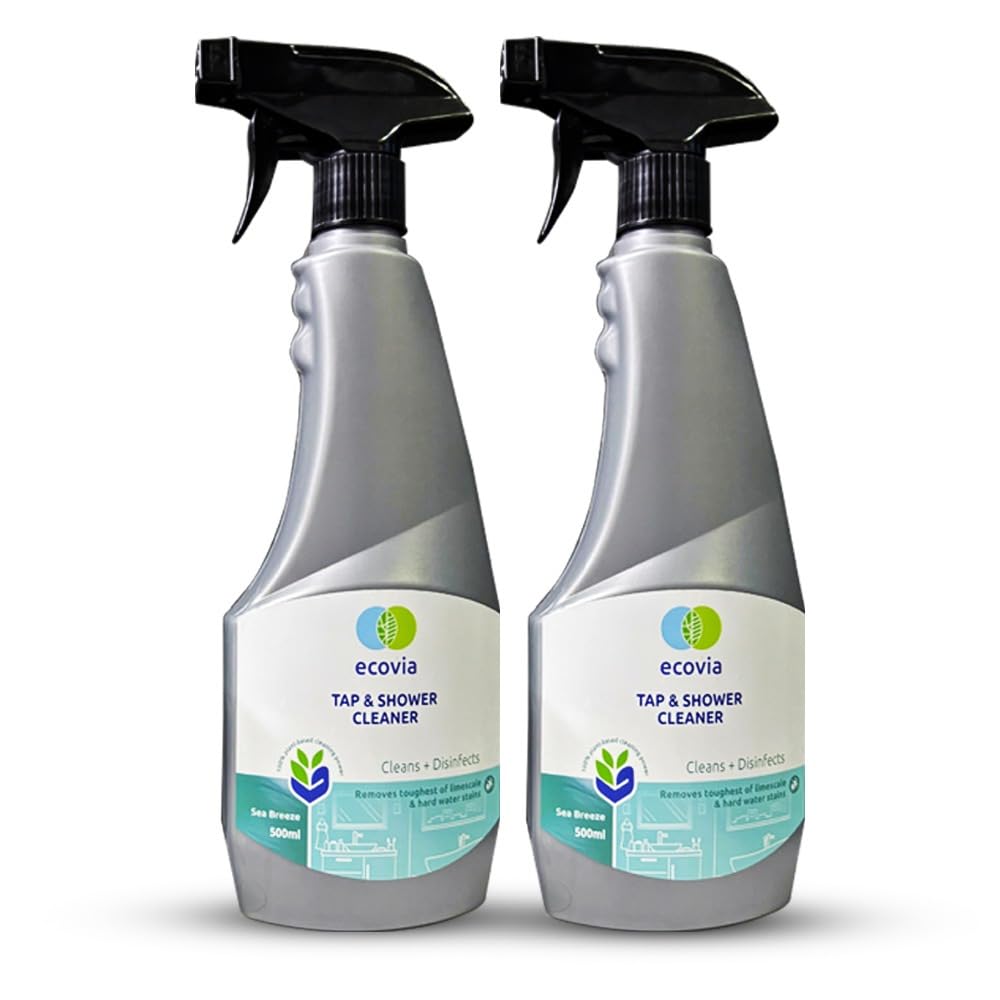 Ecovia Natural Tap and Shower Cleaner | Limescale Remover for Bathroom fittings, taps and shower heads | Eco-friendly hard stain remover – 500ml(pack of 2) (B0D2ZW38RS) Amazon Price History, Amazon Price Tracker