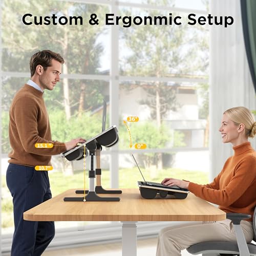 Image of FoldWise 2-in-1 Bed & Lap Desk with Soft Cushion, Adjustable Height & Angle