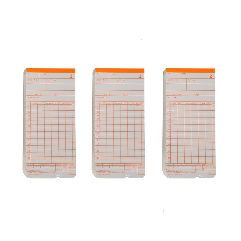 250 tarjetas de sello mensuales, 18 cm, tarjetas de sello, tarjetas semanales, reloj de tiempo, organizador, oficina, accesorios de almacenamiento para reloj de sello, reloj de punzón, registro de