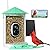 Birdkiss Smart Bird Feeder with Camera Solar, Auto Capture Bird Videos & Motion Detection, Birds Watching Camera Notify in Time, Metal Birds Feeder with Seed Guard, Ideal Present for Mom (Green)