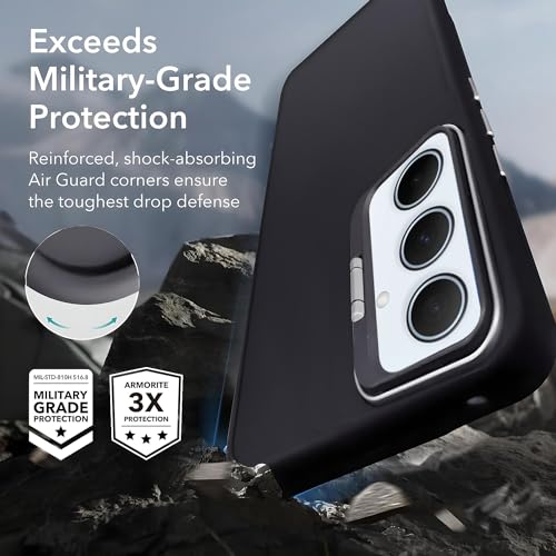 Image of A rtistque Silicone Back Cover Case for Samsung Galaxy M12 / F12 / A12 with Camera Stand | Shockproof TPU | Stylish Protective Design | Slim Fit | Ultra Matte |M12 / F12 / A12 Back Cover - Black