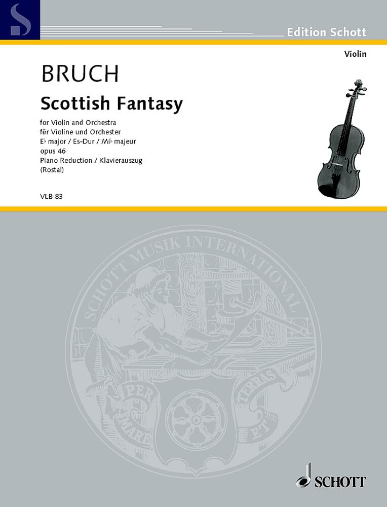 Scottish Fantasy Eb Major: op. 46. violin and orchestra. Réduction pour piano avec partie soliste.