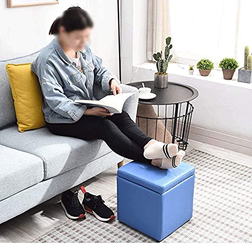 Taburete para pies de cuero multifuncional para hogar y tocador 6