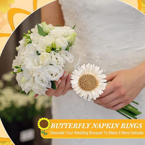 Servilleteros de Flores con Hebillas de Girasol de Alta Resistencia 3