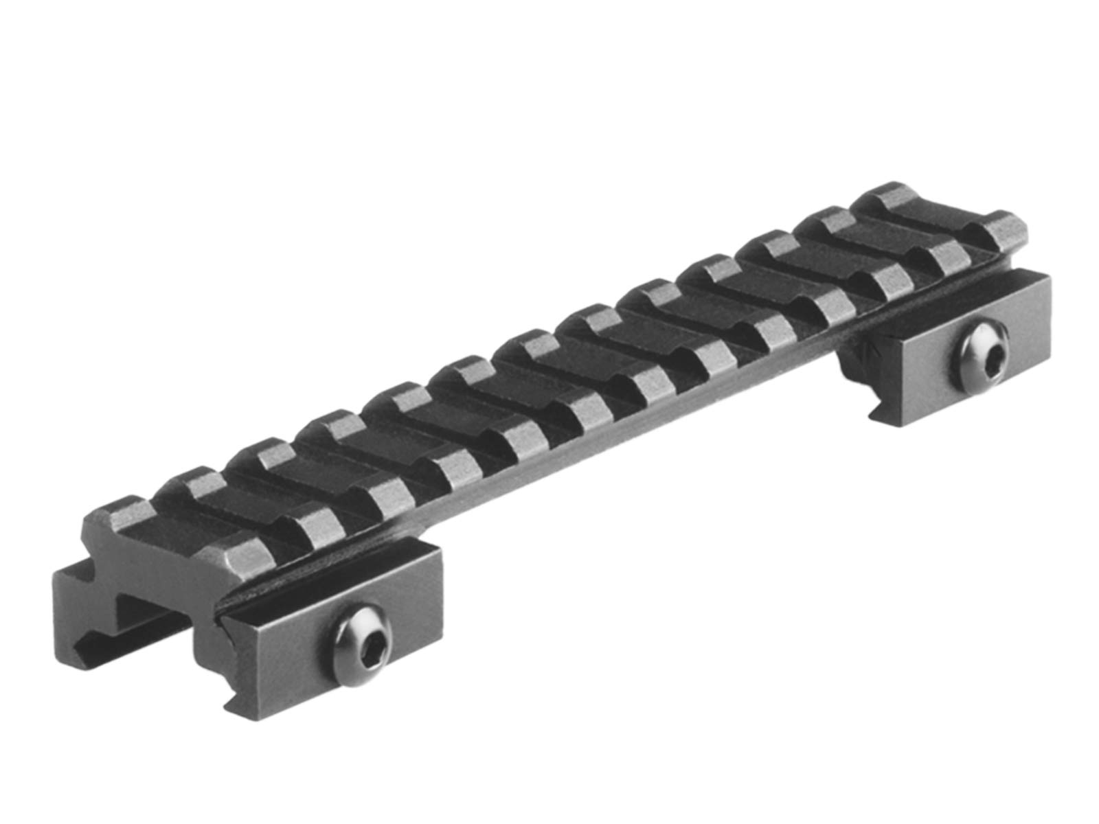 Lion Gears Tactical Low Profile Picatinny/Weaver 0.5" Slim Riser Bridge Mount BM1205, 5" Length 12 Slots. Perfect to Setup Reflex Sight or Open Sight with Bridge Over AR Delta Ring, Black
