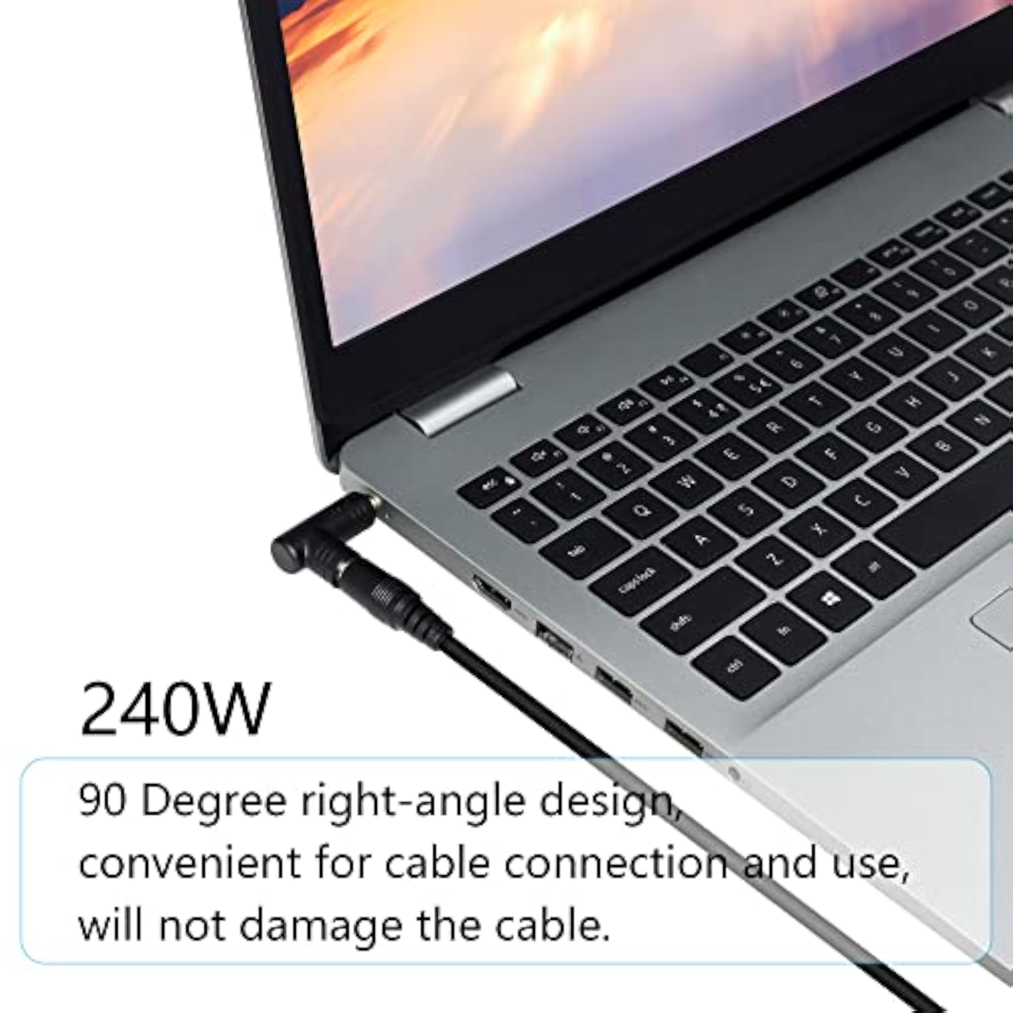90 Degree DC Power Connector Adapter, 2-Pack