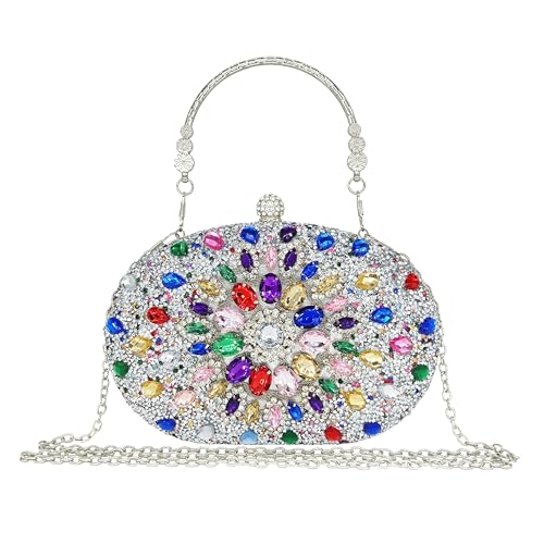 Image of MAIRLOM Rhinestone Clutch Purses for Women Evening Bag Sparkly Handbag | Diamond Clutches Purse Glitter Crystal Gemstone Shoulder Bags Luxury Handbags for Wedding Formal Party Prom