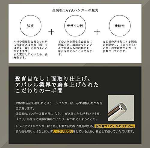 Amazon.co.jp: タヤ ハンガー トップス用 トライアングルハンガー 1本