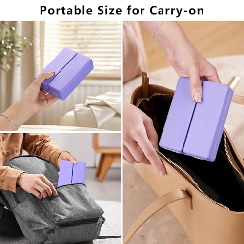 Image of FYY Travel Pill Organizer, Large Pill Box Medicine Case-2pcs Purple
