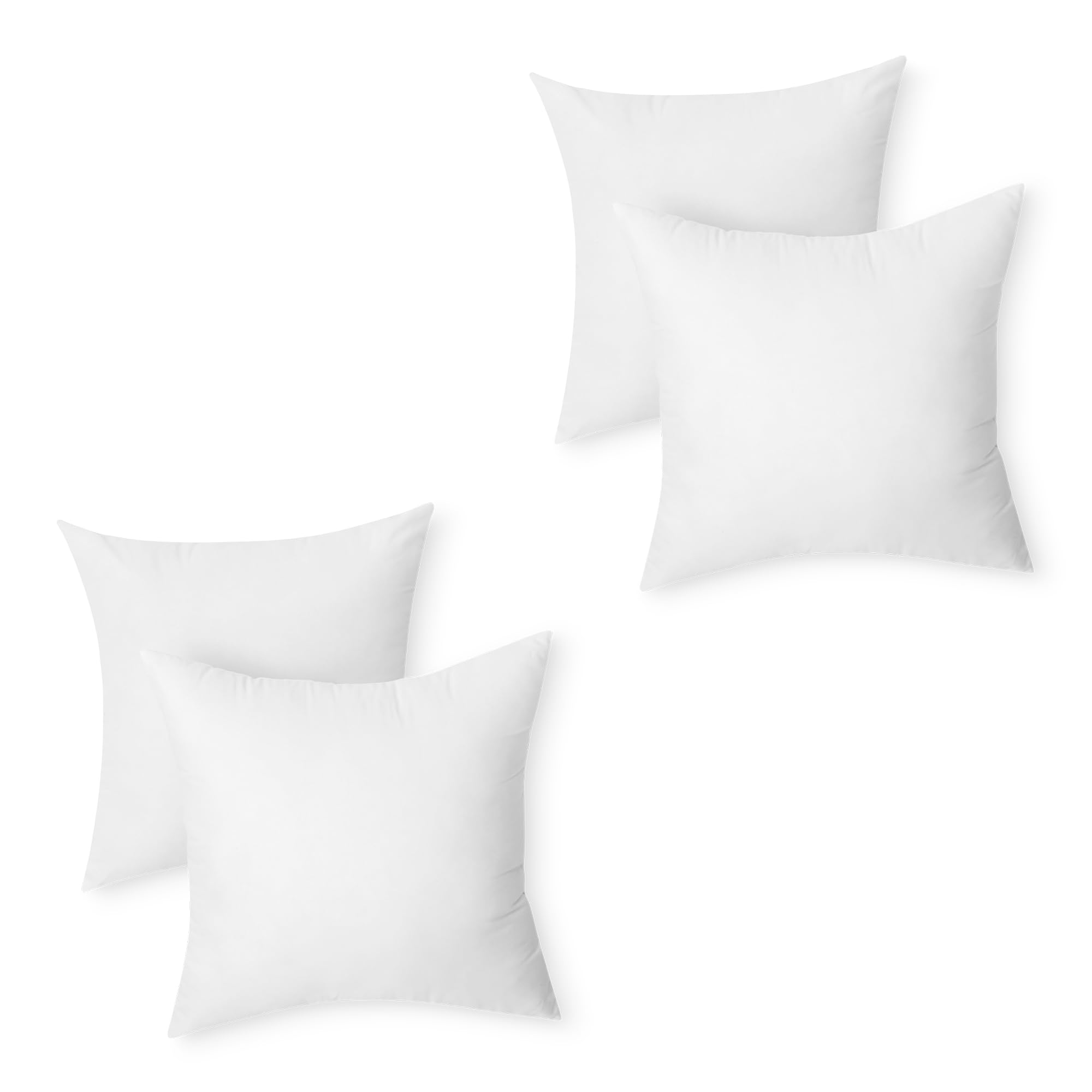 Amazon Basics Square Hypoallergenic Pillow Insert, 20 inch, 4-Pack