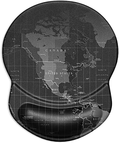 ITNRSIIET Mouse Pad, Ergonomic Mouse Pad with Gel Wrist Rest Support, Gaming Mouse Pad with Lycra Cloth, Non-Slip PU Base for Computer, Laptop, Home, Office & Travel, Rose Gold Marbling