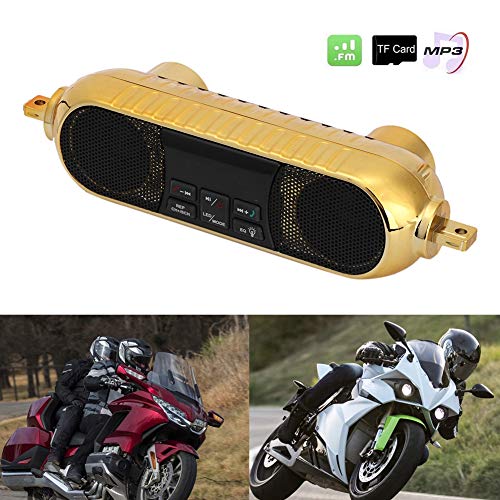 EVTSCAN Bluetooth motorfiets audioversterker Stereo luidsprekersysteem MP3 LED-display 12V Golden - Image 5