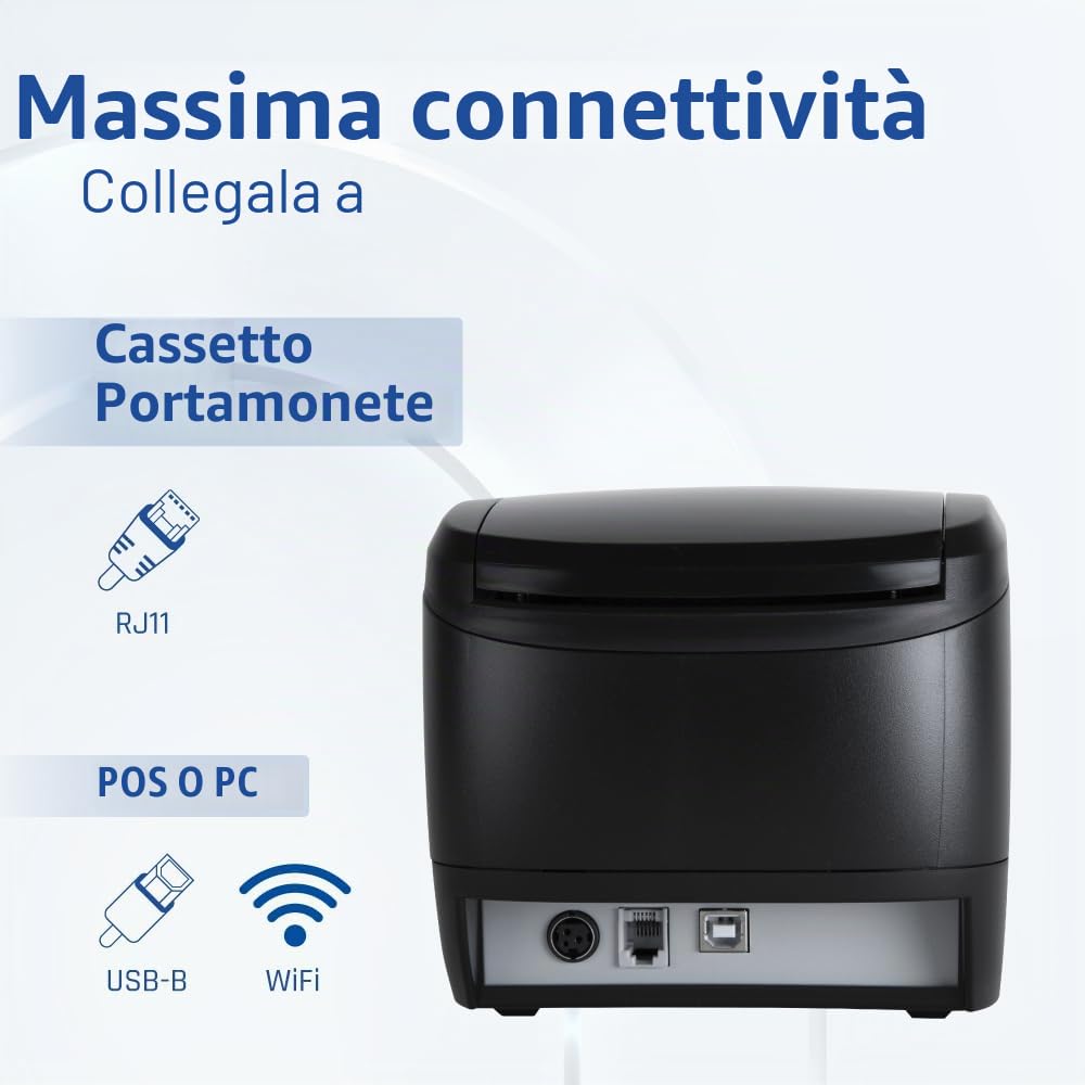 iggual TP EASY 80 WiFi Stampante termica per biglietti da 80 mm Larghezza 230 mm/s Monocromatico