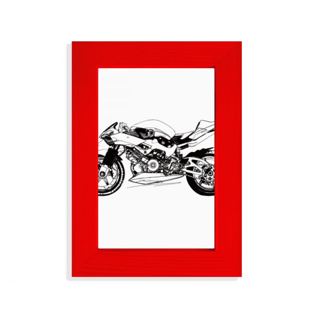 Cadre photo noir moto rouge cadeau idéal pour motard passionné