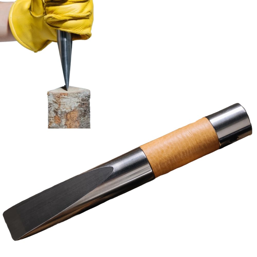 Amazon.co.jp: キャンプ用品 薪割り クサビ 先鋒 ナチュラル 尾張の大