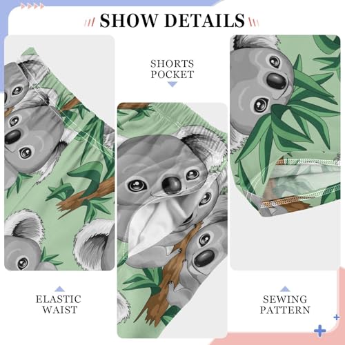 Lovely Koalas Boys Long Pants Soft Trousers Elastic Waist Kids Lounge Bottoms with Pockets S-XL4