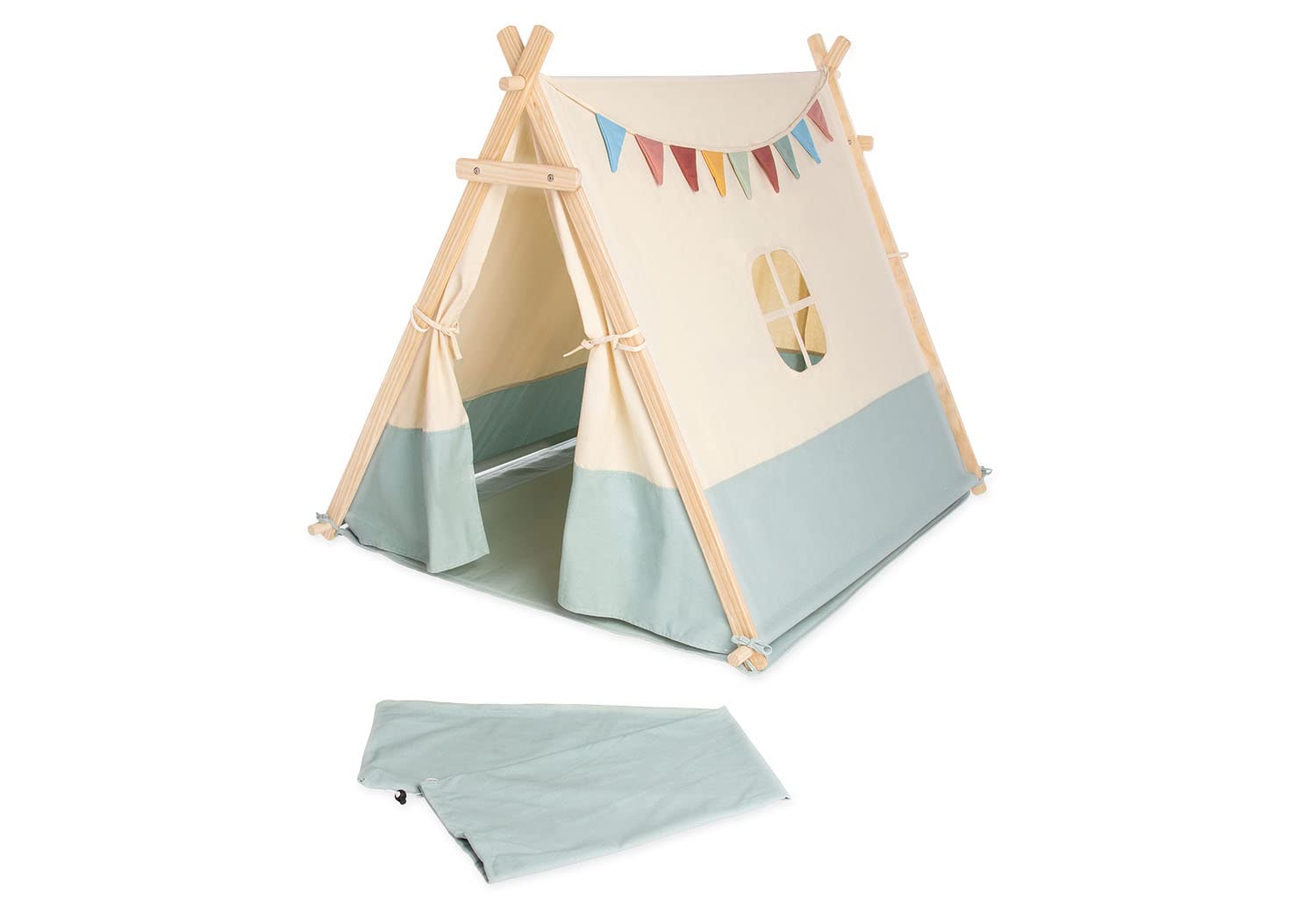 PINOLINO Yuma - Tienda de campaña para niños con 2 Puertas y una Ventana, Color Blanco, 101 x 131 x 106 cm
