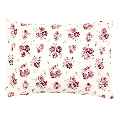 Image of Hudson Baby Unisex Baby Cotton Toddler Pillow Case, Rose, One Size