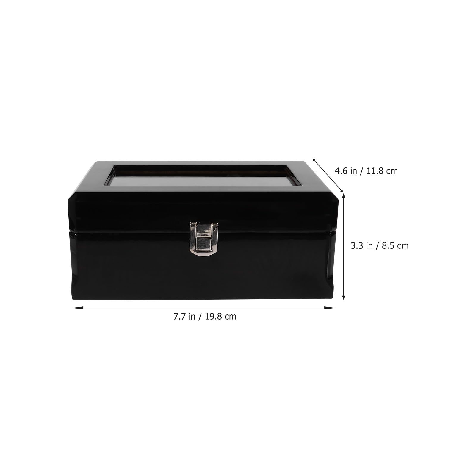 Ciieeo Holzkern Uhrenbox Schmuckkasten mit Sichtfenster Edle Aufbewahrungsbox für Uhren Armbänder und Ringe Holzschatulle für Damen und Herren Schmuckpräsentation und Schutz