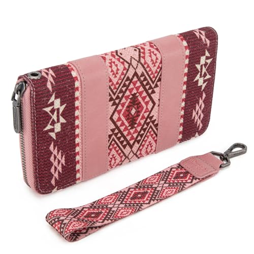 Image of X Wrangler Wristlet Western Wallet Boho Aztec Credit Card Holder for Women