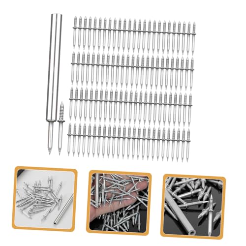 Set de clavos para colgar cuadros de doble cabeza sin costuras para instalación fácil, reparación del hogar y fijación de muebles miniatura 6