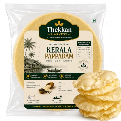 Thekkan Harvest Kerala Pappadam | Traditional South Indian Pappad 450g
