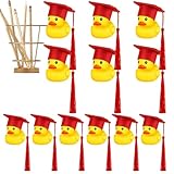 Zestivra Abschluss-Hut- - Weiche niedliche Mini-Abschluss-, mit schwarzem Abschluss-Hut | Gastgeschenke Gummienten für Geburtstagsfeier, Gastgeschenke Dekoration, Kinderparty, Abschlussparty