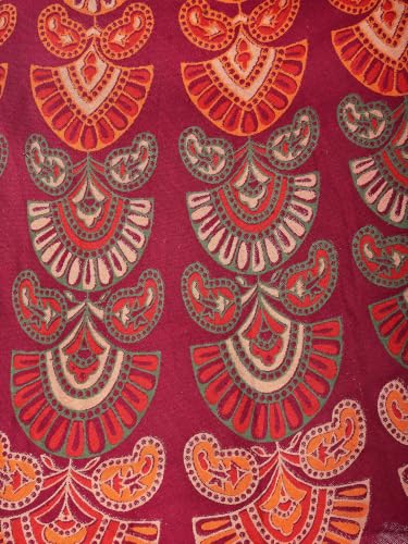 Image of Exotic India Sanganeri Wrap-Around Mini-Skirt with Printed Motifs