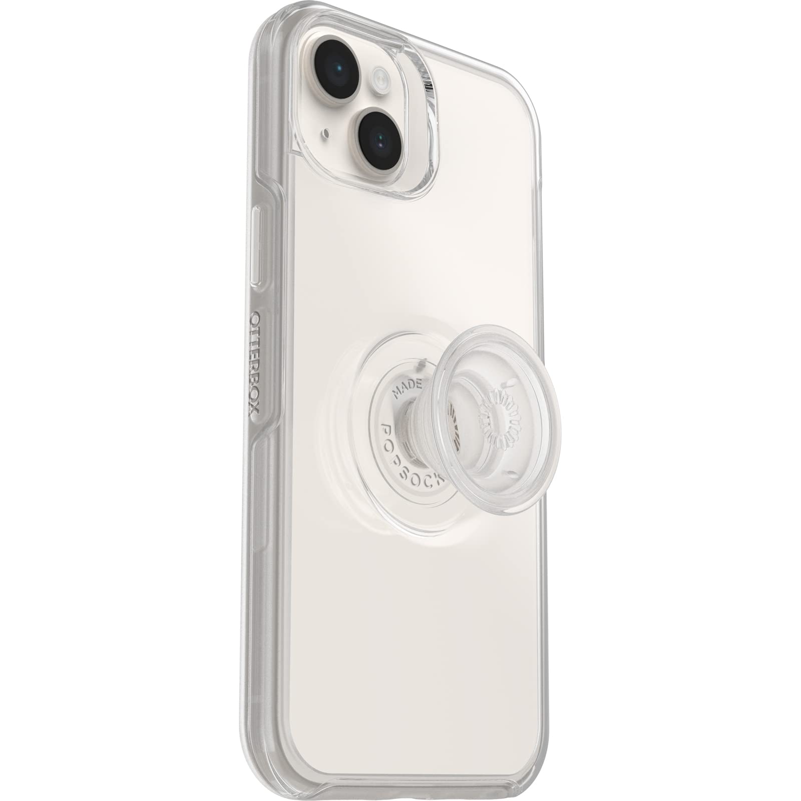 OtterBox Cover per iPhone 14 Plus Otter+Pop, Resistente a Shock e Cadute, Cover con PopGrip PopSockets, Testata 3X vs Le Norme Anti Caduta Mil-Std 810G, Trasparente