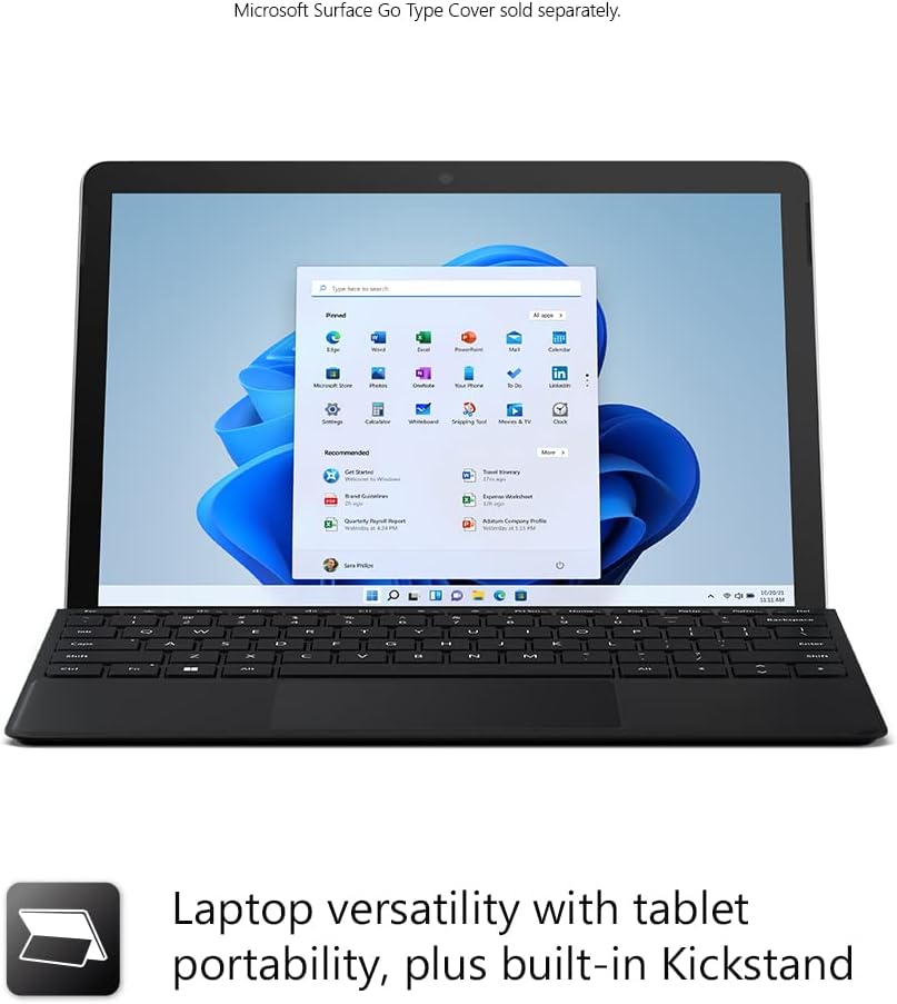 Microsoft Surface Go 3 - 10.5 Inch 2-in-1 Tablet PC - Black - Intel Core i3 10100, 8GB RAM, 128GB SSD - Windows 11 Home S - Device only, 2021 model Core i3, 8GB, 128GB SSD Intel Core i3 8GB RAM | 128GB SSD Black
