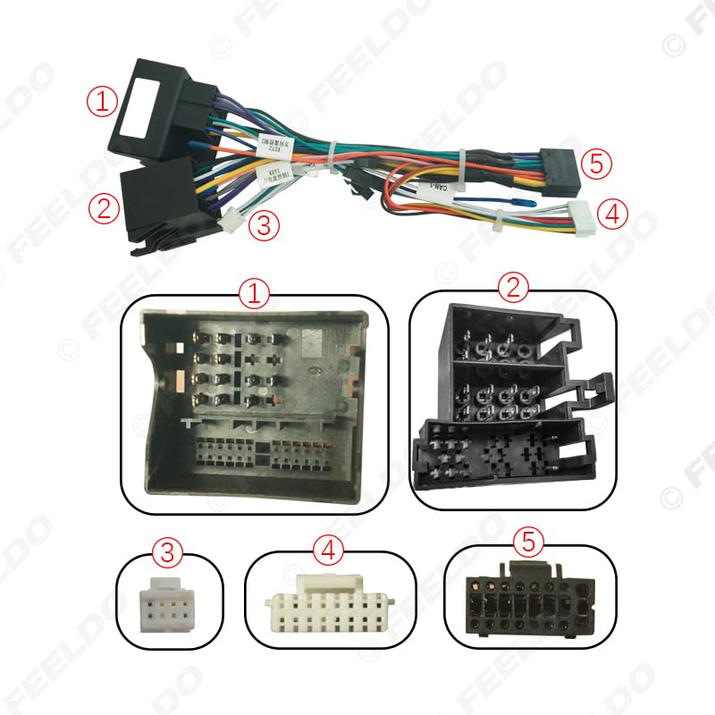 Car for Audio Wiring Harness with Canbus Box for Mercedes-Benz B200 Aftermarket 16pin CD/DVD Stereo Installation Wire Adapter - (Color Name: Harness CANBUS Box)