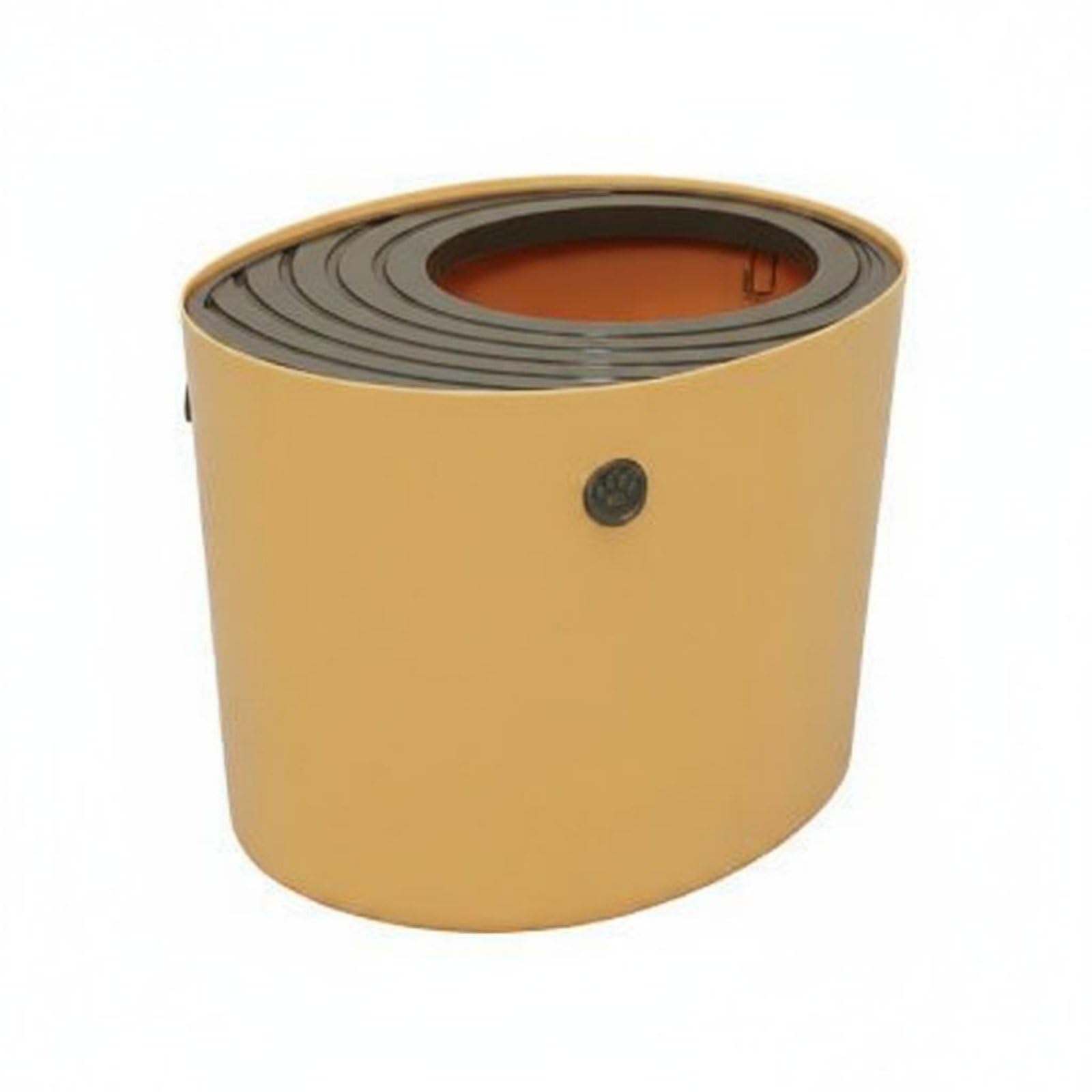 Caja de Arena Cerrada Material PP Arenero de Entrada, Naranja, Pequeño