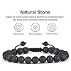 M MOOHAM Beaded Bracelets Set for Men Teen Boys - Beaded Natural Stone 8mm Tiger Eye Matte Agate Lava Rock Bracelets for Men Teen Boys Dad Grandpa Birthday Gifts Jewelry