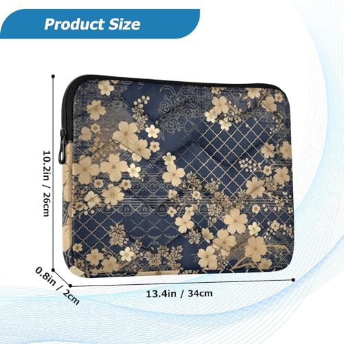 Funda para portátil 13-14 pulgadas con diseño floral impermeable miniatura 3