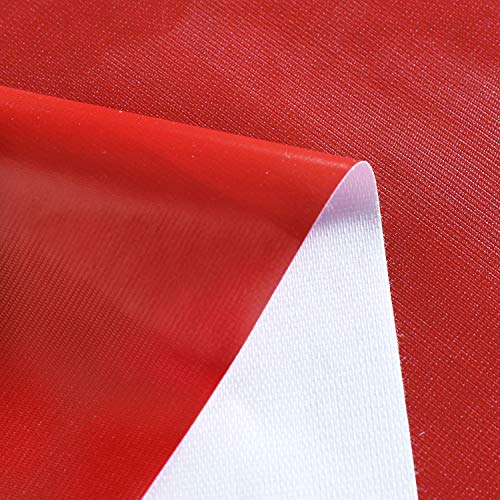 Image of sancua 100% Waterproof Rectangle PVC Tablecloth - 54 x 78 Inch - Oil Proof Spill Proof Vinyl Table Cloth, Wipe Clean Table Cover for Dining Tables, Buffet Parties and Camping, Red
