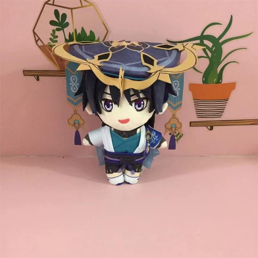 SSJTBEZX Wanderer Genshin Impact Balladeer Plush Toys Doll Scaramouche Lovely Pillow Fatui Christmas New Year Birthday for Kids Gifts Soft Doll 23 cm/9.0 inch