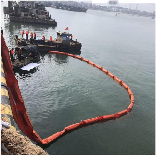 GPECTIFO Barrera Flotante de PVC for inundaciones, Barrera petrolera, protección del Agua de ríos y Lagos, prevención de la contaminación, instalación DIY, Personalizable.(0.4X10M)