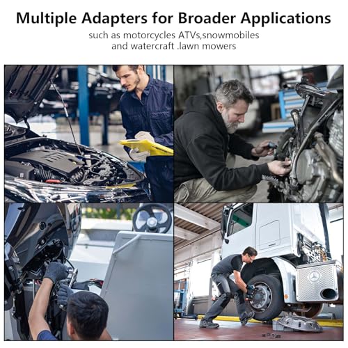 KFZ Kompressionstester, 11 Stück Kompressionstester-Satz für Benzinmotoren Kompressionsprüfer Benzin Digitales Kompressionsmessgerät Motor Zylinder Kompressionsmesser Auto Kompressionstester