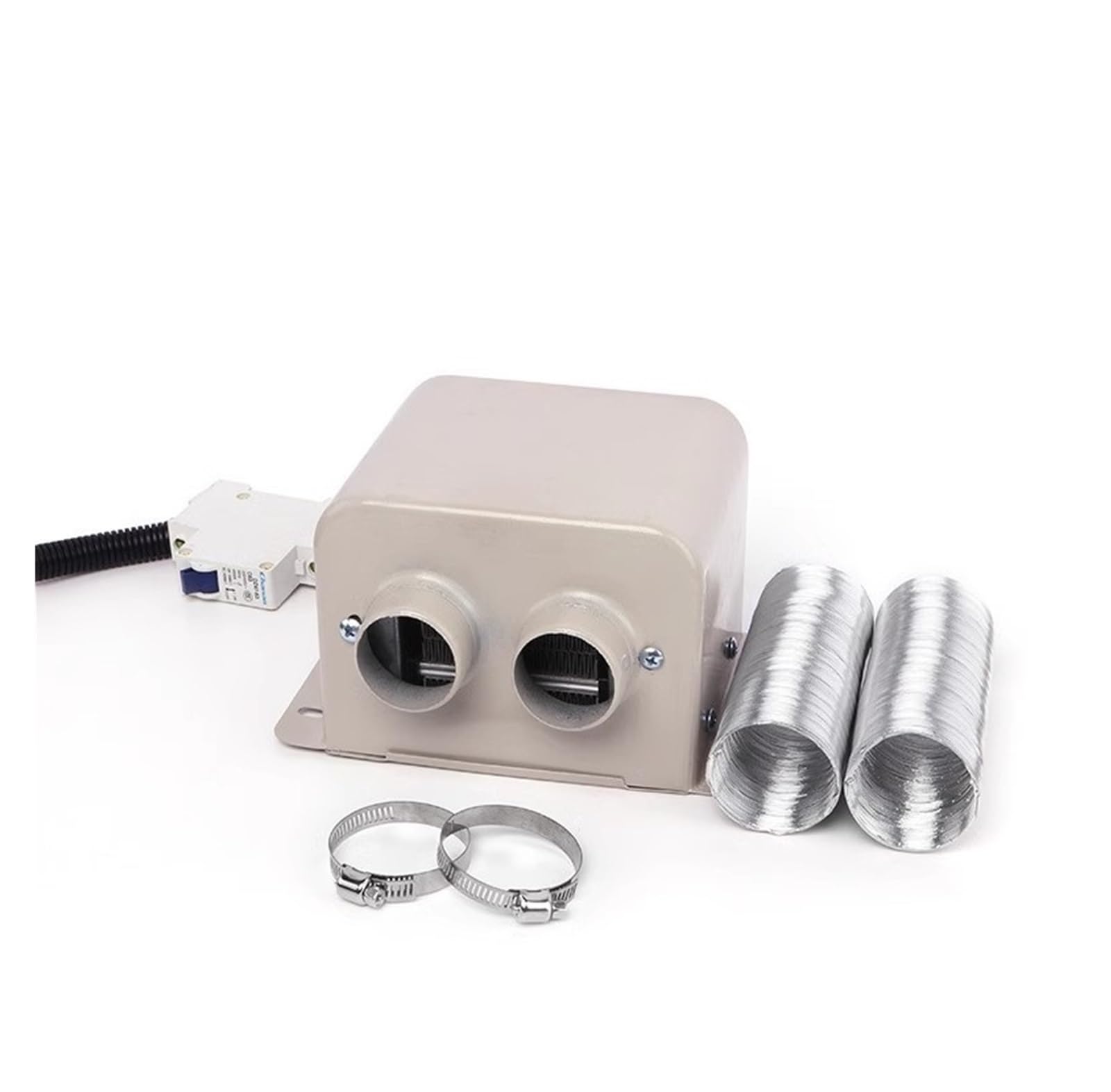 SAHUL Ventilador eléctrico para coche, 12 V-72 V, desempañador de ventana con montaje de 2 agujeros para piezas de automóviles de camión (60 V)