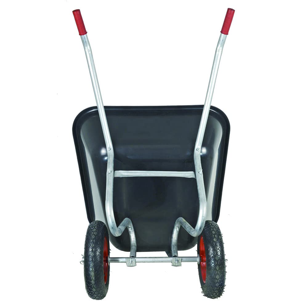Carretilla Vigor Big de 2 ruedas,pila negra de plástico 240 litros.