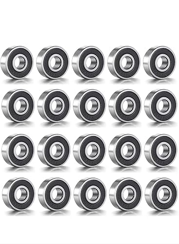 Image of Sutaible for- Ceiling fan 6201-6202 bearing 2 pc Pre-Lubricated Steel Radial Balls With Double Rubber Sealed Bearings