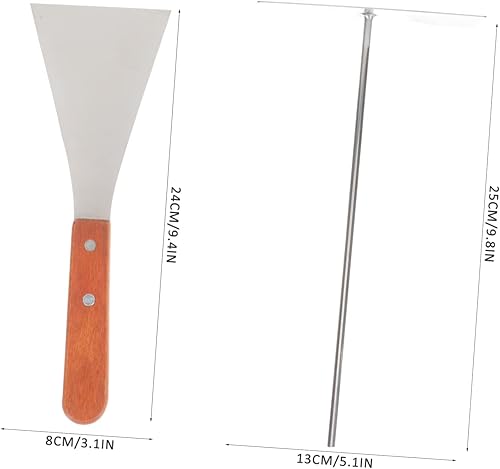 Miniatura 6 de HEMOTON Juego de herramientas para panqueques de acero inoxidable, esparcidor de crepé fácil de usar para crepes panqueques
