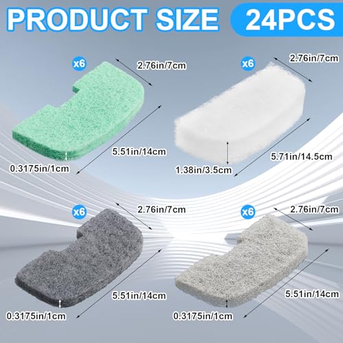 Image of Threlaco 26 Pcs Canister Filter Maintenance Kit Compatible with Fluval 106 /107 /206 /207, Water Polishing Pad, Ammonia /Phosphate /Nitrite Remover Pads, Silicone Lube